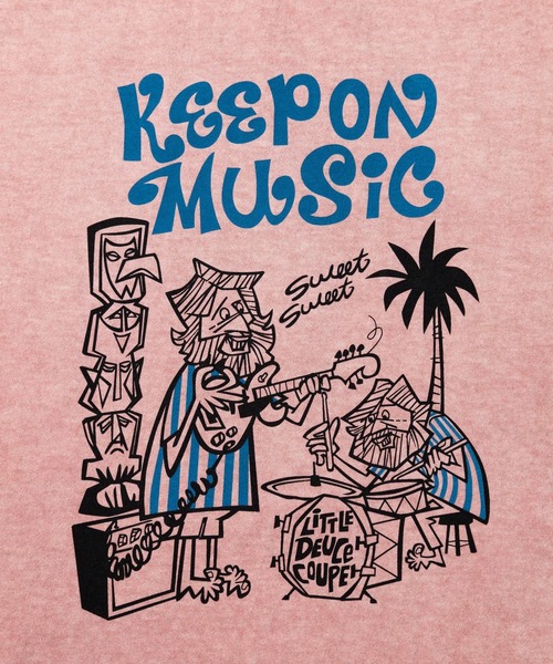 Good On（グッドオン）の「Good On/グッドオン　KEEP ON MUSIC S/S TEE（Tシャツ/カットソー・メンズ・ネイビー/コーラルピンク・LARGE/X-LARGE/MEDIUM）」の11枚目の写真