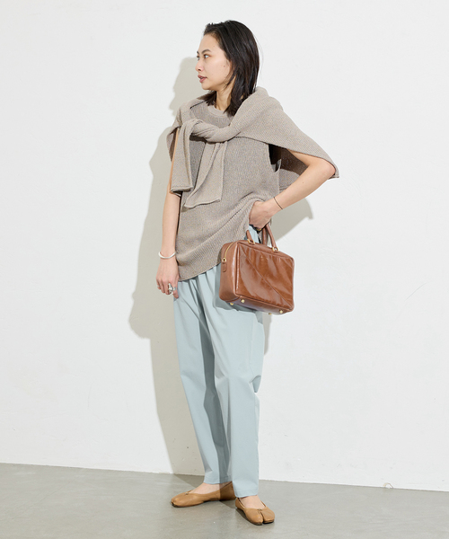 JOURNAL STANDARD（ジャーナルスタンダード）の「《追加3》【撥水/接触冷感/洗える/UV】リネンナイロンストレッチテーパードパンツ（その他パンツ・レディース・ベージュ系その他/ブラック/サックスブルー/ブラウン・36/38/40）」の8枚目の写真