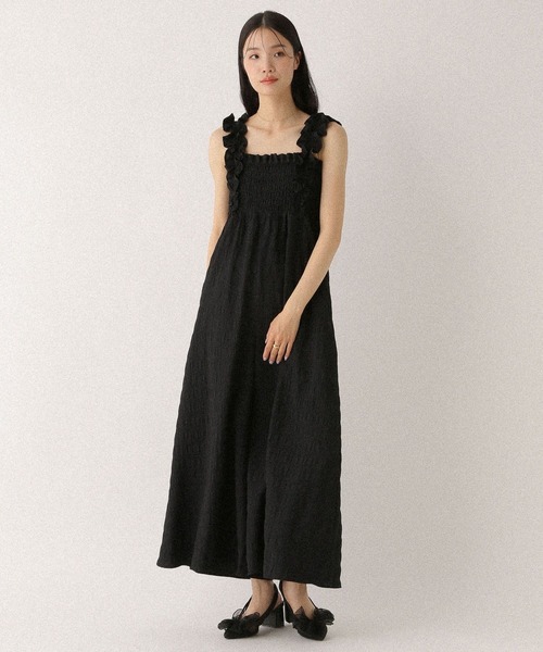 Heather(ヘザー)の「フリルショルダーオールインワン 497376(つなぎ/オールインワン・レディース・ブラック/グレー系その他/ホワイト系その他/グレー・S/M)」の13枚目の写真