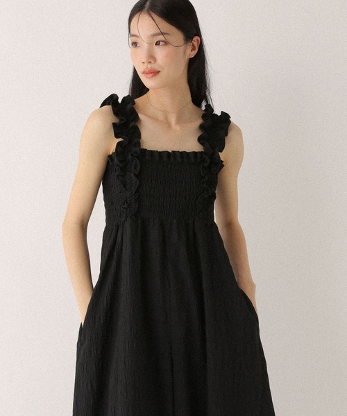 Heather(ヘザー)の「フリルショルダーオールインワン 497376(つなぎ/オールインワン・レディース・ブラック/グレー系その他/ホワイト系その他/グレー・S/M)」の15枚目の写真