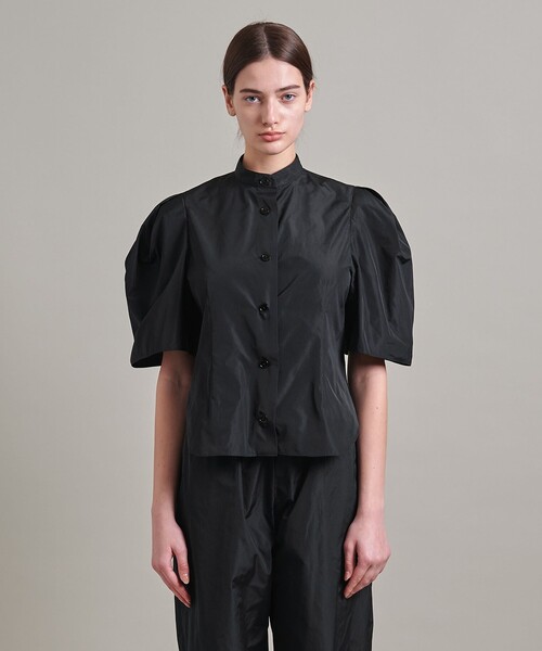 セール】＜LOEFF＞グロッシー タフタ パフスリーブ ブラウス