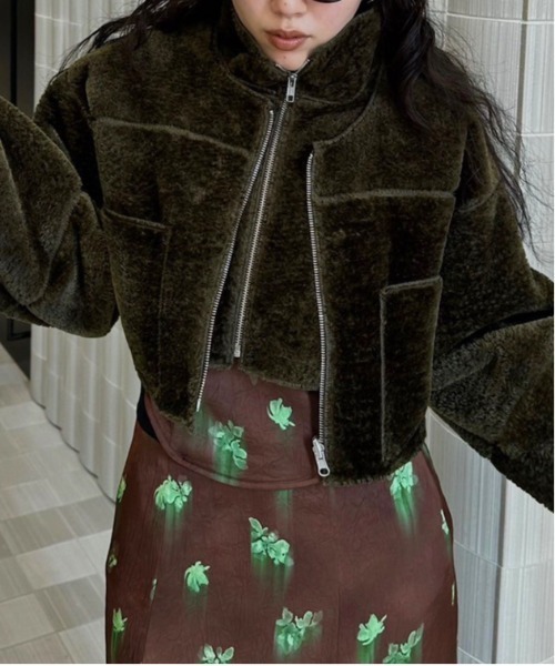 BOA COLLARLESS REVERSIBLE SHORT JACKET（ノーカラージャケット