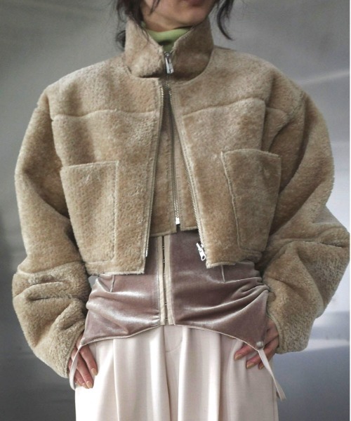 BOA COLLARLESS REVERSIBLE SHORT JACKET（ノーカラージャケット