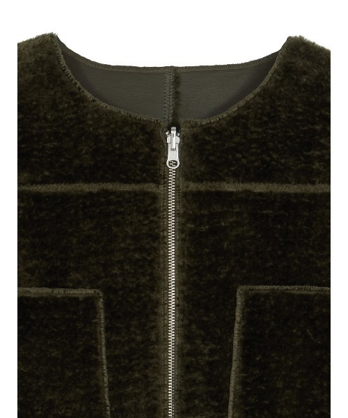 BOA COLLARLESS REVERSIBLE SHORT JACKET（ノーカラージャケット