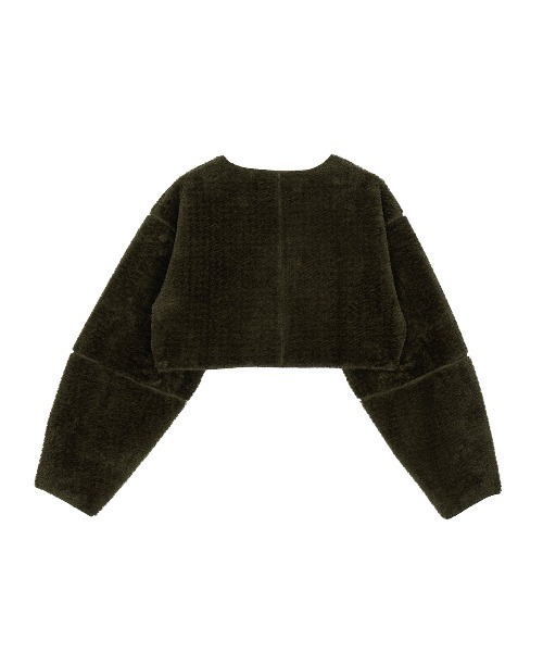 ジャケット・アウター Reversible cropped boa collar blouson Reversible cropped boa collar blouson