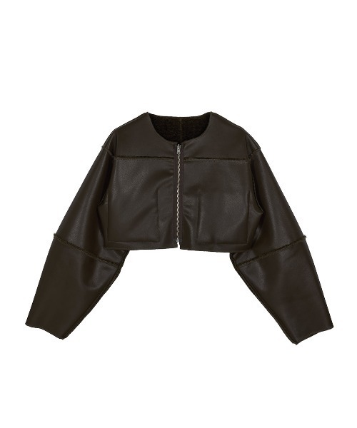 BOA COLLARLESS REVERSIBLE SHORT JACKET（ノーカラージャケット