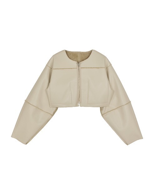 BOA COLLARLESS REVERSIBLE SHORT JACKET（ノーカラージャケット
