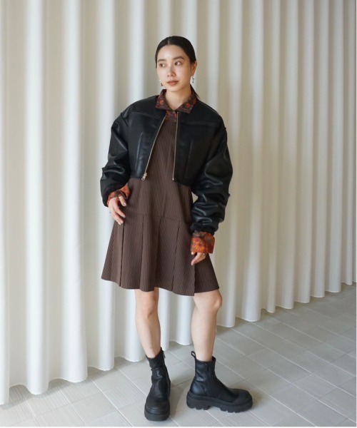 BOA COLLARLESS REVERSIBLE SHORT JACKET（ノーカラージャケット