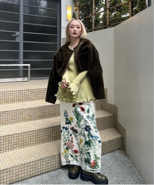 BOA COLLARLESS REVERSIBLE SHORT JACKET（ノーカラージャケット