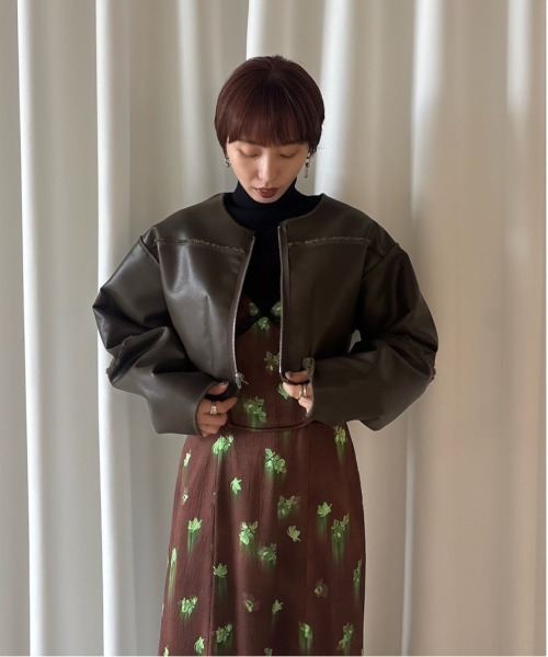 BOA COLLARLESS REVERSIBLE SHORT JACKET（ノーカラージャケット