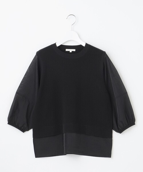 自由区（ジユウク）の「ハイツイストコットンアセテートプルオーバー ニット（ニット/セーター・レディース・ダルブルー系/ブラック系/オリーブ系・46/44）」の12枚目の写真