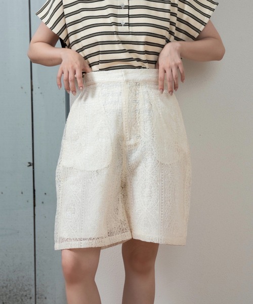 セール】lace sheer short pants / レースシアーショートパンツ