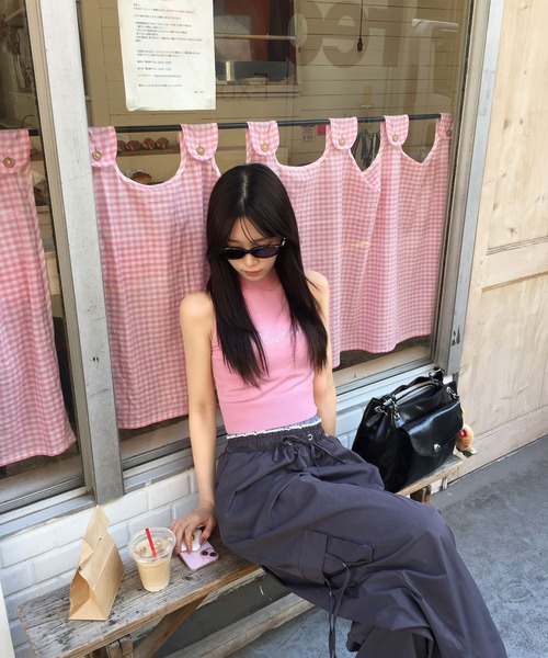 Judin(ジュディン)の「Double waist cargo pants【JD】(カーゴパンツ・レディース・ベージュ/グレー・FREE)」の6枚目の写真