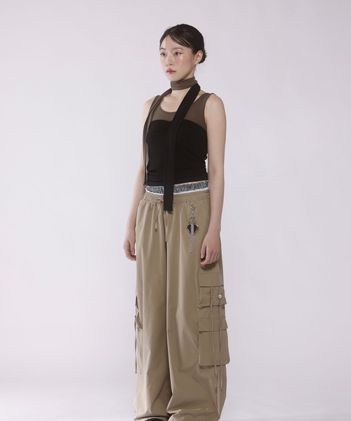 Judin(ジュディン)の「Double waist cargo pants【JD】(カーゴパンツ・レディース・ベージュ/グレー・FREE)」の16枚目の写真