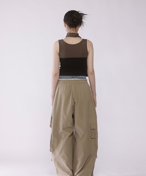 Judin(ジュディン)の「Double waist cargo pants【JD】(カーゴパンツ・レディース・ベージュ/グレー・FREE)」の15枚目の写真
