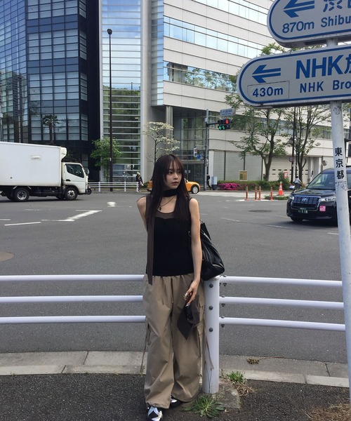 Judin(ジュディン)の「Double waist cargo pants【JD】(カーゴパンツ・レディース・ベージュ/グレー・FREE)」の22枚目の写真