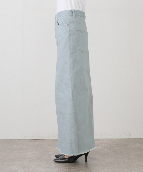 Munich(ミューニック)の「【洗える】Munich/ミューニック デニムスカート(デニムスカート・レディース・ピンク/サックスブルー・FREE)」の5枚目の写真