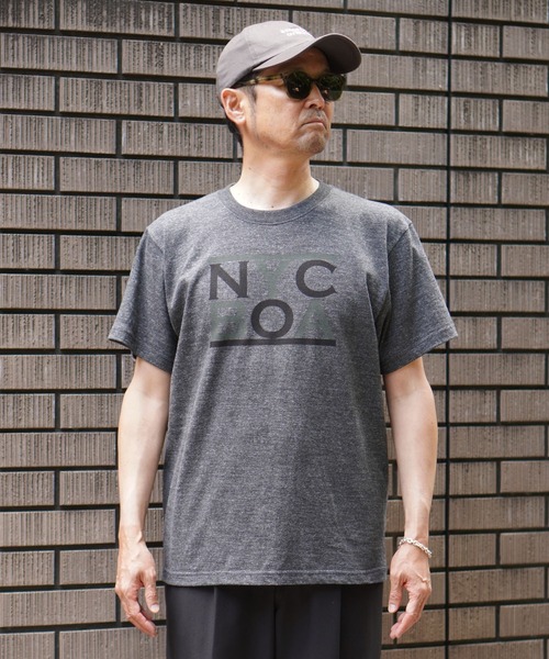 BROOKLYN OVERALL(ブルックリンオーバーオール)の「NYCプリントTシャツ(Tシャツ/カットソー・メンズ・オートミール/チャコールグレー・MEDIUM/LARGE/SMALL)」の3枚目の写真