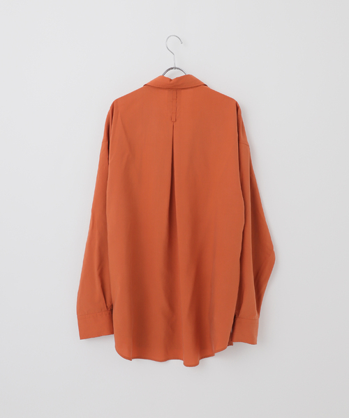 B.C STOCK(ベーセーストック)の「【Deux Allures/ドゥ アリュール】リヨセルスキッパーシャツ(シャツ/ブラウス・メンズ・チャコールグレー/オレンジ・FREE)」の18枚目の写真