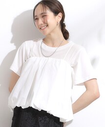 Cutie Blonde | 【S-LL/2点セット】バルーンキャミ+Tシャツセット(その他トップス)