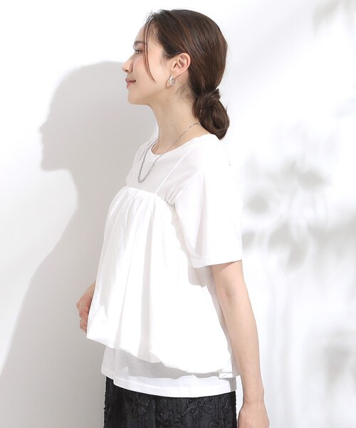 Cutie Blonde（キューティーブロンド）の「【S-LL/2点セット】バルーンキャミ+Tシャツセット（その他トップス・レディース・ホワイト/ブラック・01/02/03/04）」の4枚目の写真