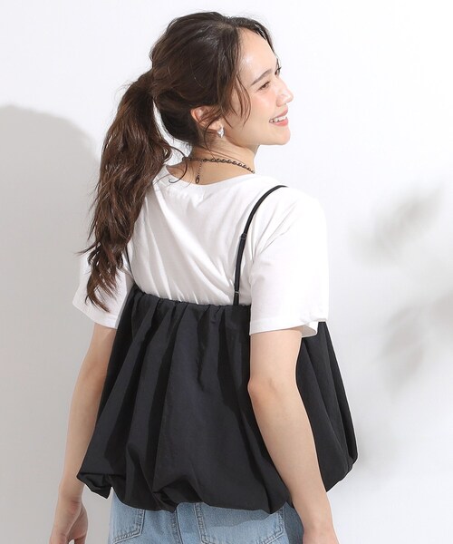 Cutie Blonde（キューティーブロンド）の「【S-LL/2点セット】バルーンキャミ+Tシャツセット（その他トップス・レディース・ホワイト/ブラック・01/02/03/04）」の8枚目の写真