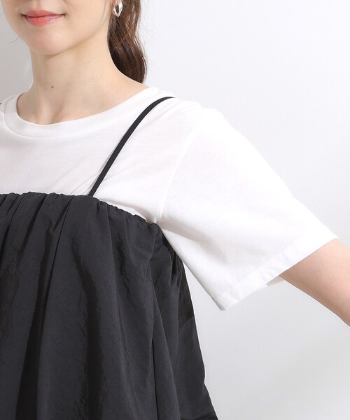 Cutie Blonde（キューティーブロンド）の「【S-LL/2点セット】バルーンキャミ+Tシャツセット（その他トップス・レディース・ホワイト/ブラック・01/02/03/04）」の16枚目の写真