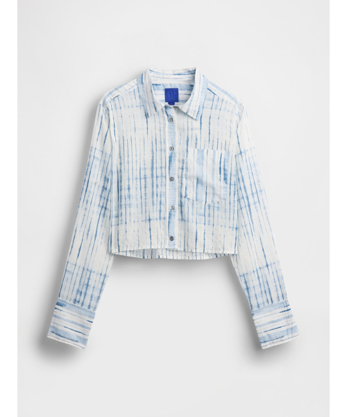 ブラウス シャツ GapStudio ボイル クロップドシャツ レディース ◇GapStudio ボイル クロップドシャツ（シャツ/ブラウス