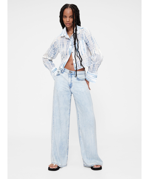 ブラウス シャツ GapStudio ボイル クロップドシャツ レディース ◇GapStudio ボイル クロップドシャツ（シャツ/ブラウス