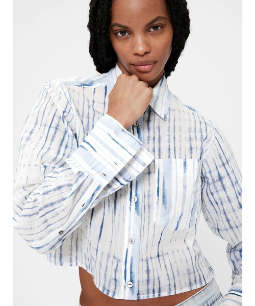 ブラウス シャツ GapStudio ボイル クロップドシャツ レディース ◇GapStudio ボイル クロップドシャツ（シャツ/ブラウス