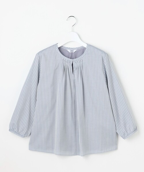 J.PRESS(ジェイプレス)の「プロビスストライプ&チェック カットソー(Tシャツ/カットソー・レディース・ブルー系3/アイボリー系1/サックスブルー系1/ネイビー系3・T15/T13)」の16枚目の写真