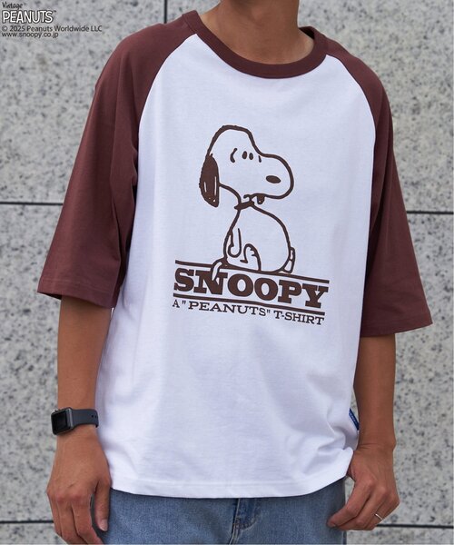 PEANUTS ピーナッツ SNOOPY スヌーピー TP ビンテージラグランT
