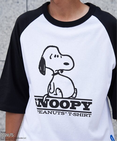 PEANUTS ピーナッツ SNOOPY スヌーピー TP ビンテージラグランT