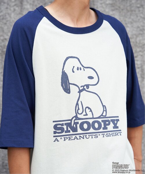 VENCEEXCHANGE(ヴァンスエクスチェンジ)の「PEANUTS ピーナッツ SNOOPY スヌーピー TP ビンテージラグランTシャツ(Tシャツ/カットソー・メンズ・ブラック/ブラウン/ネイビー・S/L/M)」の9枚目の写真