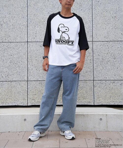 VENCEEXCHANGE(ヴァンスエクスチェンジ)の「PEANUTS ピーナッツ SNOOPY スヌーピー TP ビンテージラグランTシャツ(Tシャツ/カットソー・メンズ・ブラック/ブラウン/ネイビー・S/L/M)」の14枚目の写真