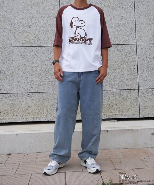 VENCEEXCHANGE(ヴァンスエクスチェンジ)の「PEANUTS ピーナッツ SNOOPY スヌーピー TP ビンテージラグランTシャツ(Tシャツ/カットソー・メンズ・ブラック/ブラウン/ネイビー・S/L/M)」の18枚目の写真