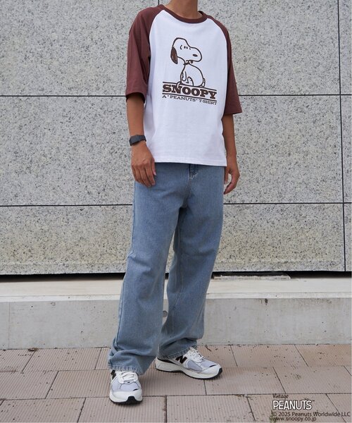 PEANUTS ピーナッツ SNOOPY スヌーピー TP ビンテージラグランTシャツ  