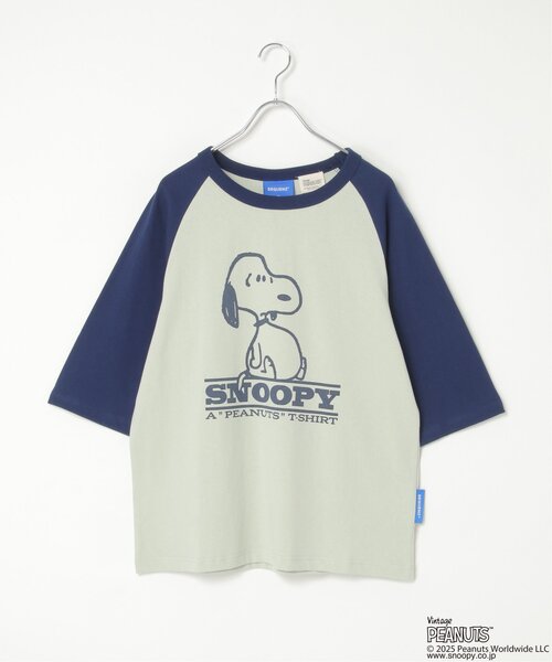 VENCEEXCHANGE(ヴァンスエクスチェンジ)の「PEANUTS ピーナッツ SNOOPY スヌーピー TP ビンテージラグランTシャツ(Tシャツ/カットソー・メンズ・ブラック/ブラウン/ネイビー・S/L/M)」の20枚目の写真