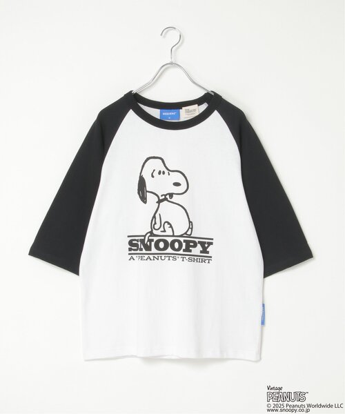 VENCEEXCHANGE(ヴァンスエクスチェンジ)の「PEANUTS ピーナッツ SNOOPY スヌーピー TP ビンテージラグランTシャツ(Tシャツ/カットソー・メンズ・ブラック/ブラウン/ネイビー・S/L/M)」の21枚目の写真