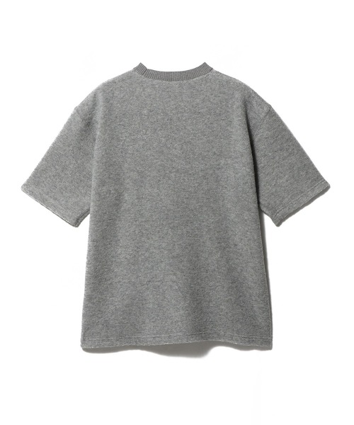 ESTNATION（エストネーション）の「ESTNATION / カシミヤミックス パイルカットソー（Tシャツ/カットソー・メンズ・ネイビー/ライトグレー・MEDIUM/LARGE）」の3枚目の写真