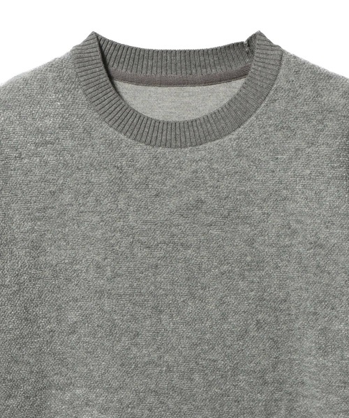 ESTNATION（エストネーション）の「ESTNATION / カシミヤミックス パイルカットソー（Tシャツ/カットソー・メンズ・ネイビー/ライトグレー・MEDIUM/LARGE）」の4枚目の写真