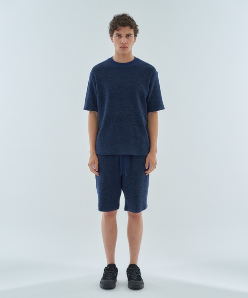 ESTNATION（エストネーション）の「ESTNATION / カシミヤミックス パイルカットソー（Tシャツ/カットソー・メンズ・ネイビー/ライトグレー・MEDIUM/LARGE）」の21枚目の写真