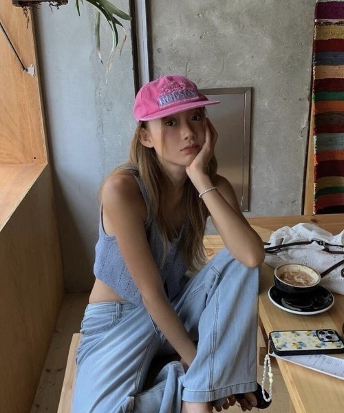 UP START（アップスタート）の「【LAMPOON】ピグメントダイキャップ（キャップ・レディース・カーキ/ブルー/ピンク/オレンジ・FREE）」の5枚目の写真