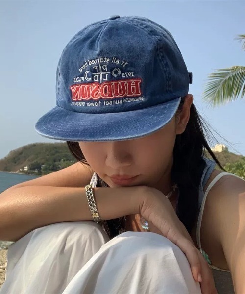 UP START（アップスタート）の「【LAMPOON】ピグメントダイキャップ（キャップ・レディース・カーキ/ブルー/ピンク/オレンジ・FREE）」の8枚目の写真