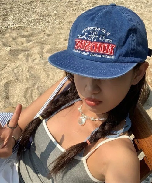 UP START（アップスタート）の「【LAMPOON】ピグメントダイキャップ（キャップ・レディース・カーキ/ブルー/ピンク/オレンジ・FREE）」の10枚目の写真