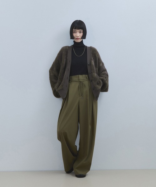 WEB限定】・【サステナブル】フェザーヤーンチェックカーディガン