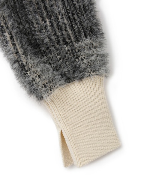 WEB限定】・【サステナブル】フェザーヤーンチェックカーディガン