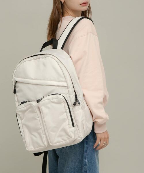 URBAN RESEARCH Sonny Label(アーバンリサーチサニーレーベル)の「グログランユースフルリュック(バックパック/リュック・レディース・アイボリー/ブラック・ONE)」の2枚目の写真