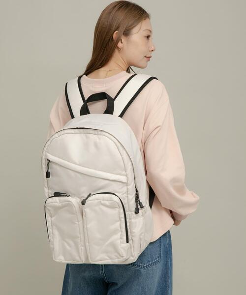 URBAN RESEARCH Sonny Label(アーバンリサーチサニーレーベル)の「グログランユースフルリュック(バックパック/リュック・レディース・アイボリー/ブラック・ONE)」の3枚目の写真