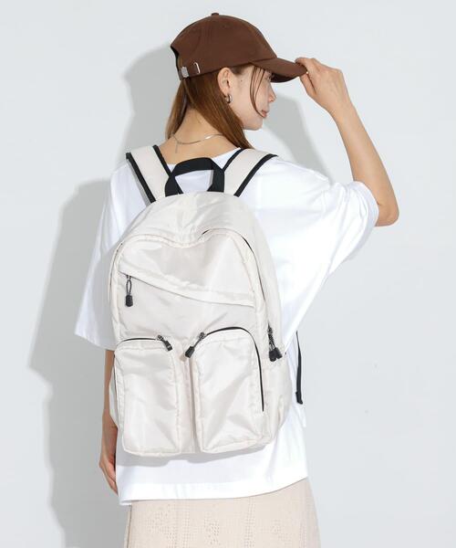 URBAN RESEARCH Sonny Label(アーバンリサーチサニーレーベル)の「グログランユースフルリュック(バックパック/リュック・レディース・アイボリー/ブラック・ONE)」の6枚目の写真